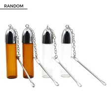 Glas Schnupftabak Schnüffler mit Löffel Kugel Schnüffler Container Flasche Fall