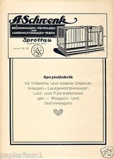 Waagenfabrik Schwenk Sprottau Szprotawa Reklame 1923 Waage Viehwaage Werbung Ad