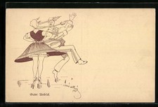 Ansichtskarte Tanzendes Paar, Verlag: Jagd- und Naturschutzverein Wien-West 