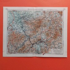 Landkarte Rheinland, Westfalen u.Hessen + 2 NK  Ruhrgebiet  + Bonn , Moseltal 