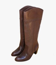 tolle BUFFALO High-Heel Stiefel Gr. 38 Country-Style Echtleder - neu