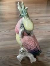 Alte Karl Ens Volkstedt Figur Kakadu Papagei ca. 20cm