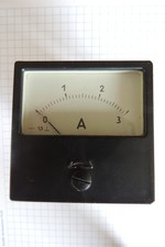 Amperemeter  0 - 3 A DC zum Einbau, Einbaumessinstrument