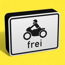 Motorrad frei Verkehrsschild -
