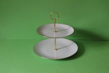 zauberhafte zweistöckige Etagere Teller Seltmann Weiden Monika Goldrand 058517