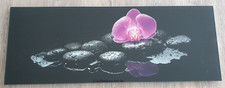 XXL EUROGRAPHICS GLASBILD ORCHIDEE STEINE Wandbilder Glasbild