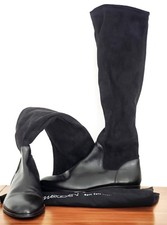 MARC CAIN Stiefel 40 LANGSCHAFT 50 CM. SCHWARZ Echtleder Wildleder Hoher N.P.