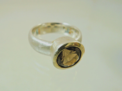 Rauchquarz ring größe - rauchquarz, 53