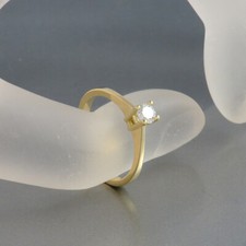 Ring Solitär Verlobungsring ca. 0,25ct Brillant 750/18k Gelbgold Gr. 54 NEU -636