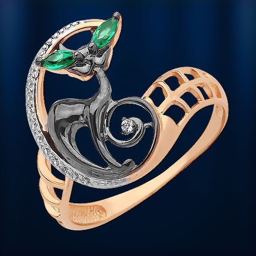 Russische rose gold 585 ring - rose,
