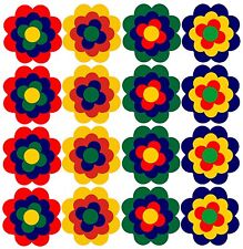 Blumen Aufkleber Pril blume Prilblumen Retroblume 16x 3cm Fahrrad Fahrradsticker