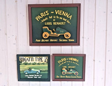 Kinderzimmer Deco Bilder Autos Holzbilder Vintage handgefertigt Bilderrahmen 3D