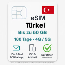 Türkei eSIM bis zu 50 GB