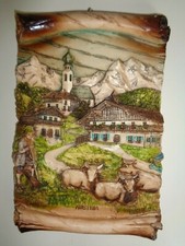 Kunsthandwerk Wandbild Gips Masse Relief Bild Alpen Austria Österreich