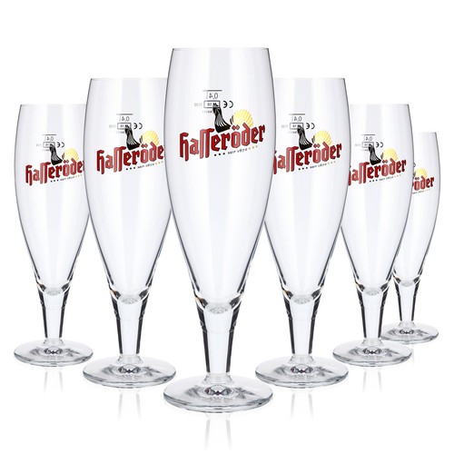 Hasseröder bier glas - 6x,
