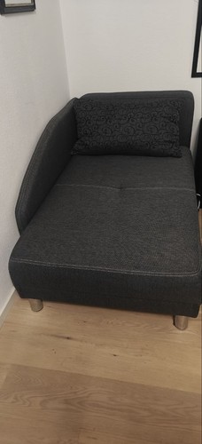 Schlafsofa recamiere grau - schlafsofa,