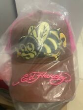 ED HARDY Unisex Busy Bee Twill Cap Front 58cm Original Neu Braun Mesh Trucker