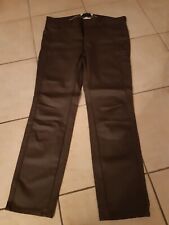 Hose lang Damen, Kunstleder Optik, Style York, dkl. braun, Gr. 44/30, Street One