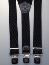 Y-Hosenträger 40 mm breit 3 starke Krallenclips versch. Farben wählen