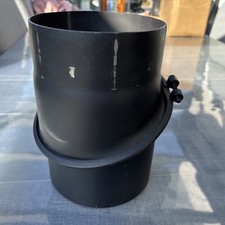 Ofenrohr Bogen 0-45° verstellbar SchwaSchwarz 2mm Rauchrohrbogen (150mm)