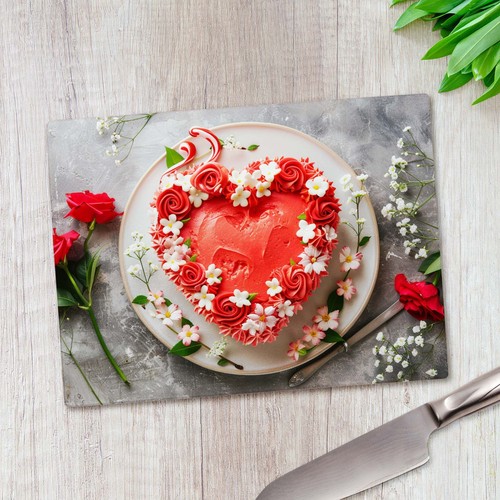Rotes herz rosen kuchen - rosen,