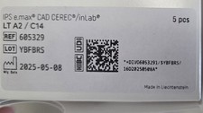 IPS e.max CAD LT A2 C14 Inlab