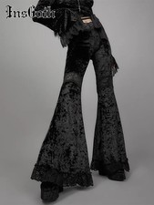 Damen Punk Gothic Hose Bootcut