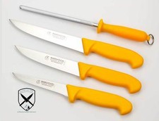 Messerset 5 Ausbeinmesser & Fleischermesser & Wetzstahl.Profiqualität Solingen.