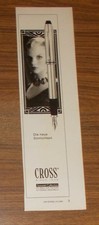 Seltene Werbung CROSS Townsend Collection Füllhalter - Neue Sinnlichkeit 1994