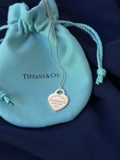 TIFFANY&Co. Return to Tiffany (RTT) Herz Charm Silber Kette 18inch/Beutel/Karte