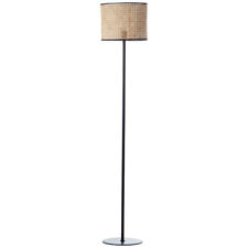 Brilliant 99091/09 Wiley Stand Steh Leuchte Lampe Metall Rattan schwarz beige 