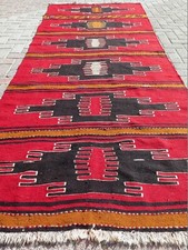 Anatolien langer Kelim Läufer, Flur Teppich Läufer, Gang Teppich Treppe 48"X126"