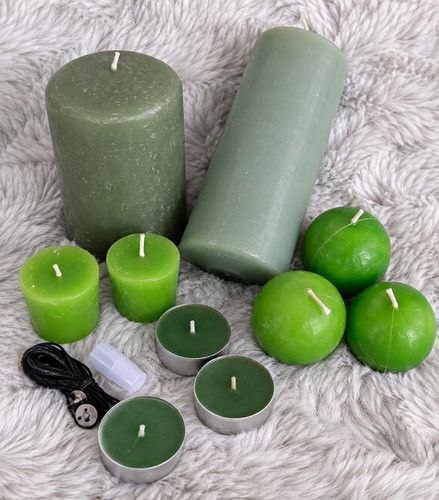 Gala kerzen set tlg - kerzen-set, grün