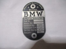 Typenschild Schild BMW r