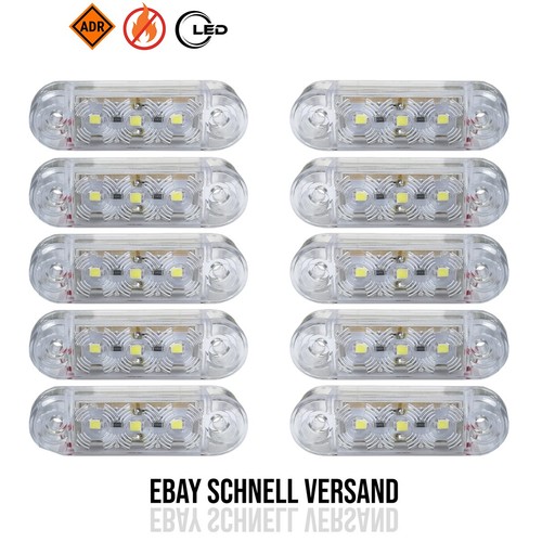 10x led weiß - 10x,