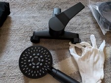 Schwarz Badewannenarmatur