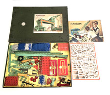 70 Jahre alter Märklin Metallbaukasten 102A  um 1950 OV & Aufbauanleitung 102 A