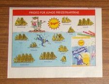 Seltene Werbung Frigeo AHOJ-BRAUSE für junge Freizeitkapitäne Schiffstypen 1994