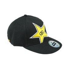 Rockstar Energy Cap Snap Back Kappe Schwarz Unisex Größenverstellbar Mütze BMX