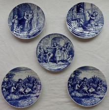 9 x BAREUTHER Porzellan Wandteller, Weihnachten 1979, 1980,