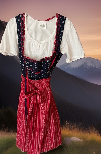 Wenger dirndl blau rot - blau/rot, größe