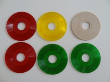 DDR 6x Platte Schallplatte Juniorfon/ Sprechpuppe 6cm VEB Spielwaren Pfaffschwen