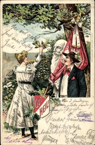 Präge litho büste von - präge,