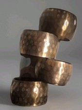 4 Serviettenringe Messing