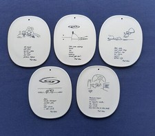 Porzellanbilder Gedichte Zeichnungen Piet Hein dänisch Royal Copenhagen Plakette