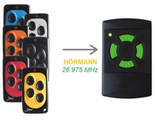 Handsender für Hörmann 26,975 MHz farbig HSM / HS 4 Garagentoröffner 27 Funk 26