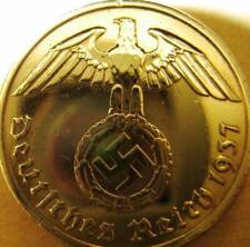 Altdeutschland 10 Reichspfennig 1937 - Goldfarbe - Münze III. Reich - Zweiter Weltkrieg - Vintage - RARITÄT