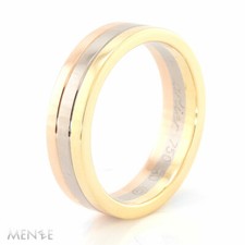 Cartier Ring Trinity Trauring aus 750/-  Weiß-, Rot- und Gelbgold Gr. 50 (21857)