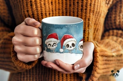 Kaffeetasse weihnachts skelett - weihnachts,