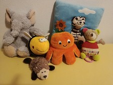 Konvolut Stofftiere Kuscheltiere Birne Elefant Qualle Kissen Igel Paket 